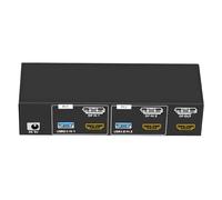 OAJABBGE Conmutador De Monitores Dobles 8K 2 Ordenadores 2 Puertos 60Hz USB3.0 Selectores KVM para Ordenador Impresora Compartir KVM