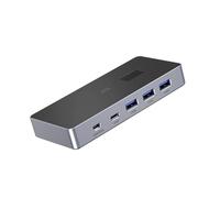 OAJABBGE Conmutador USB3.0 Que Selecciona Conmutador USB 4 Ordenadores Comparten 4 Dispositivos para Impresora Escáner Teclados Soporte para Compartir Disco Duro