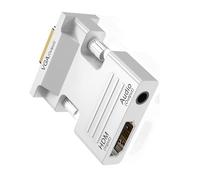 OAJABBGE Convertidores HDTV A VGA Macho De 1080P Dongle Salida Música con Salida 3 5mm para Ordenadores Juegos Adaptador A VGA