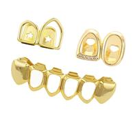 OAJABBGE Diseños Laterales Huecos Dobles Transpirables Trío De Joyas Acero Galvanizado Latón Longitud 4 Cm Ideal Para Uso Diario Informal Conjunto Joyas Con Dientes Laterales Huecos Dobles