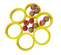 OAJABBGE Divertido Splash Deportes Acuáticos Juego De Piscina Flotante Flotadores Espuma Juguete con 10 Bolas Lanzamiento Colores Anillos Lanzamiento Juguete Juego Flotante para Deportes