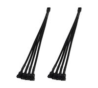 OAJABBGE Divisor De Ventilador 1 A 4 PWM 4 Pines 26 Cm con Regulación Velocidad Inteligente Cable Control Velocidad Ventilador Computadora PVC 2 Paquetes