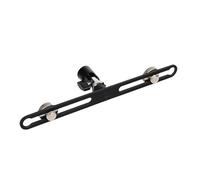 OAJABBGE Double Microphone Stereo Recording Aluminum Stand 5/8in Screw Adjustable Angles Portable Design For Podcast Music Studio Adjustable Double Mic Holder with Stereo Audios