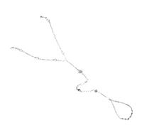 OAJABBGE Elegante Pulsera De Cadena con Manopla para Dedo Decoración Diamantes Imitación Estrella Joyería Mano Mujer Regalos Ocasiones Especiales Conjunto Pulsera Dedo