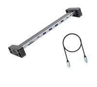 OAJABBGE Estación de acoplamiento USB C de 9 puertos, 10 Gbps, adaptador USB, para portátiles, tabletas, con alimentación y lectores de tarjetas, multipuertos