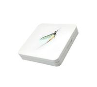 OAJABBGE Estuche De Metal para Planificador Anzuelos Pesca con Mosca Caja Impermeable con 16 Ranuras para Complementos Pesca Aire Libre Planificador Anzuelos Metal