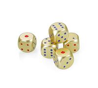 OAJABBGE Figuras De 6 Caras Aleaciones Aluminio Dados Sólidos Cubos Metal Pulidos A Mano Herramienta Juego para Beber En Esquina Aluminio Ligero