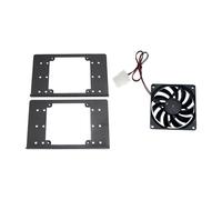 OAJABBGE Hard Disk Bracket PC Cooling Fan Holder Metal Frame For Improved Thermals Management Metal Structure Expansion Fan Bracket