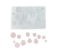 OAJABBGE Herramienta De Elaboración Moldes con Forma Hierba 4 Hojas Flexible Y Segura para Accesorios Resina Pendientes Horquilla Collar Decoración Dijes Molde Horquilla Hierba