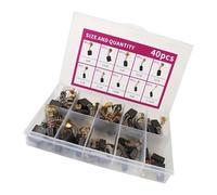 OAJABBGE Juego De Cepillos Carbón 40 Piezas con 10 Modelos Cepillo Reparación Motores Eléctricos con Infusión Cobre para Equipos Industriales Cepillos Carbón para Motores Industriales