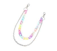 OAJABBGE Llamativo Llavero De Color Caramelo Con Cadena Acrílica Color Arcoíris Para Niñas Y Mujeres Accesorio Ropa Calle Accesorio Fiesta Y Festival