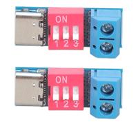 OAJABBGE Módulo De Activación USB C 2 Piezas para Carga Rápida Y Suministro Energía con Ajuste Voltajes Compatible con Módulo Voltajes Ajustables hasta 100 W