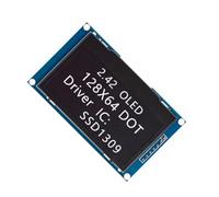OAJABBGE Módulo De Pantalla 128x64 Píxeles Ángulos Visión Amplios 2 42 Pulgadas para Instrumentación Y Pantalla Electrónica Compacta Alto Contraste