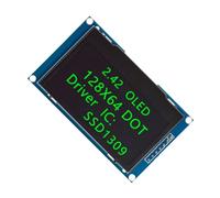 OAJABBGE Módulo De Pantalla 128x64 Píxeles Ángulos Visión Amplios 2 42 Pulgadas para Instrumentación Y Pantalla Electrónica Compacta Alto Contraste