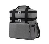 OAJABBGE Oversized Thermal Food Carriers Foldable Structure Stylish Insulated Grocery Bag Large Perfect For Camping & Road Multiple Compartment Insulated Grocery Bag For Commuters