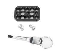 OAJABBGE Panel De Montaje Aluminio Liviano Puertos para Tornillos 1/4 3/8 Pulgadas Equipo Estudio Y Configuración Viaje Soporte Micrófonos con Luz Cámara Portátil