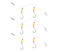 OAJABBGE Paquete De 3 Aparejos Pesca Compactos para Agua Salada Viajes Línea A Prueba Corrosión Clip Cambio Rápido Uso En Lagos Marinos Aparejos Pesca Dorada