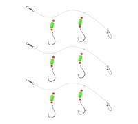 OAJABBGE Paquete De 3 Aparejos Pesca Compactos para Agua Salada Viajes Línea A Prueba Corrosión Clip Cambio Rápido Uso En Lagos Marinos Aparejos Pesca Dorada