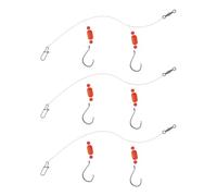 OAJABBGE Paquete De 3 Aparejos Pesca Compactos para Agua Salada Viajes Línea A Prueba Corrosión Clip Cambio Rápido Uso En Lagos Marinos Aparejos Pesca Dorada