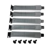 OAJABBGE Paquete de 5 tiras de polvo PCI negras para ranuras PCI con tornillos para carcasa de ordenador, accesorios de tarjeta gráfica