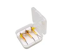 OAJABBGE Señuelos De Pesca con Mosca Cebos Topwater con Gancho Manivela Afilado Aparejos Mosca Seca Pesca Artificial Duradera 1/3 Uds.