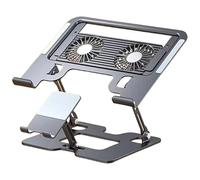 OAJABBGE Soporte De Refrigeración 2 En 1 De Acero Carbono para Teléfono Portátil Ergonómico Ajustable Plegable para Ordenador Portátil