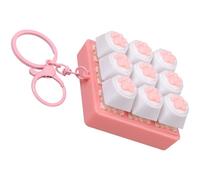 OAJABBGE Teclados Silenciosos De Juguete para Aliviar Estrés Llavero De Viaje para Oficina Y Escuela Interruptores Mecánicos