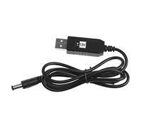 OAJABBGE Transformador de tensión USB 5 V hasta 12 V Step Up Regulador de corriente 2 1 X 5 5 mm convertidor de ascenso macho Cable adaptador