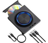 OAJABBGE Unidad Externa Portátil USB3.0 Y Tipo C con Lector De Tarjetas Velocidad De 5 Gbps para PC/Ordenador Portátil Unidad Externa Tipo C