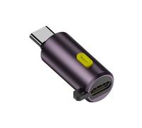 OAJABBGE USB C A Adaptador Pantalla Digital De Suministro Energía 240 W con Botón Conmutación Adaptador Diseño Portátil Aleación Aluminio Botón Conmutación Pantalla LED