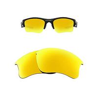 Oak&ban Lentes de repuesto polarizadas de espejo para Oakley Flak Jacket XLJ, múltiples opciones, Gold, 55MM