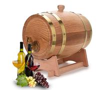 Oak Barrel Bar & Restaurant Barrica de roble de 5 litros para envejecimiento 32×23×23 Dispensador de barrica de roble vintage de 3 litros