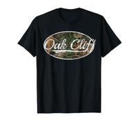 Oak Cliff Dallas Camo Vintage Throwback Aesthetic Camiseta
