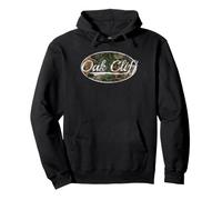 Oak Cliff Dallas Camo Vintage Throwback Aesthetic Sudadera con Capucha