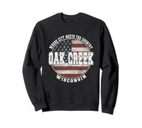 Oak Creek Wisconsin, Bandera Americana Vintage Sudadera