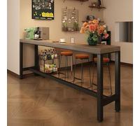 Oak High Bar Table Rectangular Kitchen Breakfast Counter Stylish Dining Table for Kitchen & Living Room Perfect for Small Spaces Durable and Elegant Design