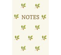 Oak leaf and Acorn Notebook: Pretty, Neutral, Cream, Nature, Tree, Countryside, British, Journal, Gift, Birthday, Christmas, Stocking Stuffer, Wide ruled, 100 pages, 6x9 Inches, Paperback