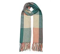 Oak & Tea Señoras Bufandas Invierno Cálido Tartán Mantones Cashmere Feel Wraps, Bufanda Regalos para Mujeres (Verde)
