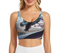 Oak Tree Under the Sunshine - Brasier deportivo para mujer, de alto apoyo, cómodo y elegante para todos tus entrenamientos, Dinosaurio cuádrupedo europeo 2, M