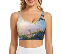 Oak Tree Under the Sunshine - Brasier deportivo para mujer, de alto apoyo, cómodo y elegante para todos tus entrenamientos, Papel pintado natural 11, 3XL