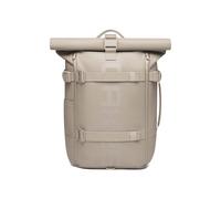 OAK25 Mochila Reflectante para Mujeres y Hombres Beige - Luminite Rolltop - Rolltop Backpack para Trabajo Moto Bicicleta - Compartimento para Portátil hasta 16 Pulgadas - Reflective Daypack 23L