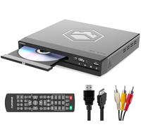 OAKCASTLE DVD100 Reproductor DVD y Leitor CD para TV con Reproducción USB | Sin Región HDMI 1080P DVD Player con Cable RCA, Cable HDMI y Mando a Distancia Incluidos
