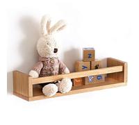 OAKERLAND Estantes Flotantes para Guardería, Flotantes Baldas Pared Madera Roble Macizo, Estantería Pared para Decoración Cuentos, Madera Estantes Organizadores de Libros, Repisa de Fotos (40 cm)