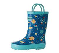 OAKI Botas de lluvia para niños pequeños, botas de lluvia perfectas para cualquier clima, botas de lluvia de goma duraderas para bebés que mantienen los pies pequeños secos, ligeras e impermeables con