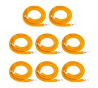 OAKJncjL Cuerda de Barrera para Colas, 8 Pack Yellow Velvet Stanchion Rope - 6 Ft Crowd Control Barrier Ropes with Stainless Steel Hooks for