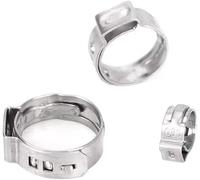 OAKJncjL Juego de Abrazaderas para mangueras, 10 unids/Lote 304 Acero Inoxidable 6,5mm-21,0mm Abrazaderas de Manguera un Solo oído SS304 Mini Cli(5.8 7.0mm)