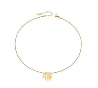 OAKKY 18K Oro Plateado Barra Oro Fleco Collar Acero Inoxidable Multi Longitud Lingote Colgante Cadena Capas Borla Elegante Accesorio Para Ella
