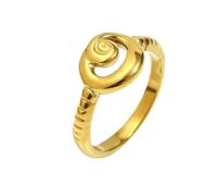 OAKKY Acero Inoxidable Joyería Unisex Chic Personalizado Trendy Retro Hip Hop Pequeña Espiral Cumpleaños Anillos para Mujeres Talla 12
