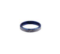OAKKY Anillo Acero Inoxidable Cepillado Unisex Circon Accento Compromiso Alianza Simple Joyería Romántica Plata Azul Talla 22