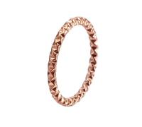 OAKKY Anillo Delgado Acero Inoxidable Hilo Geométrico Irregular para Mujeres Banda Elegante Minimalista Joyería Apilable Oro Rosa Talla 12